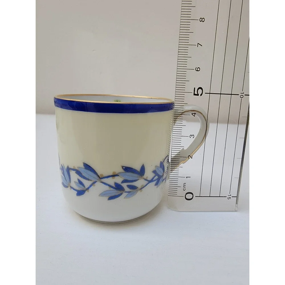 Charles Ahrenfeldt France Antique Limoges Demitasse Cup Saucer Set for Two c1900